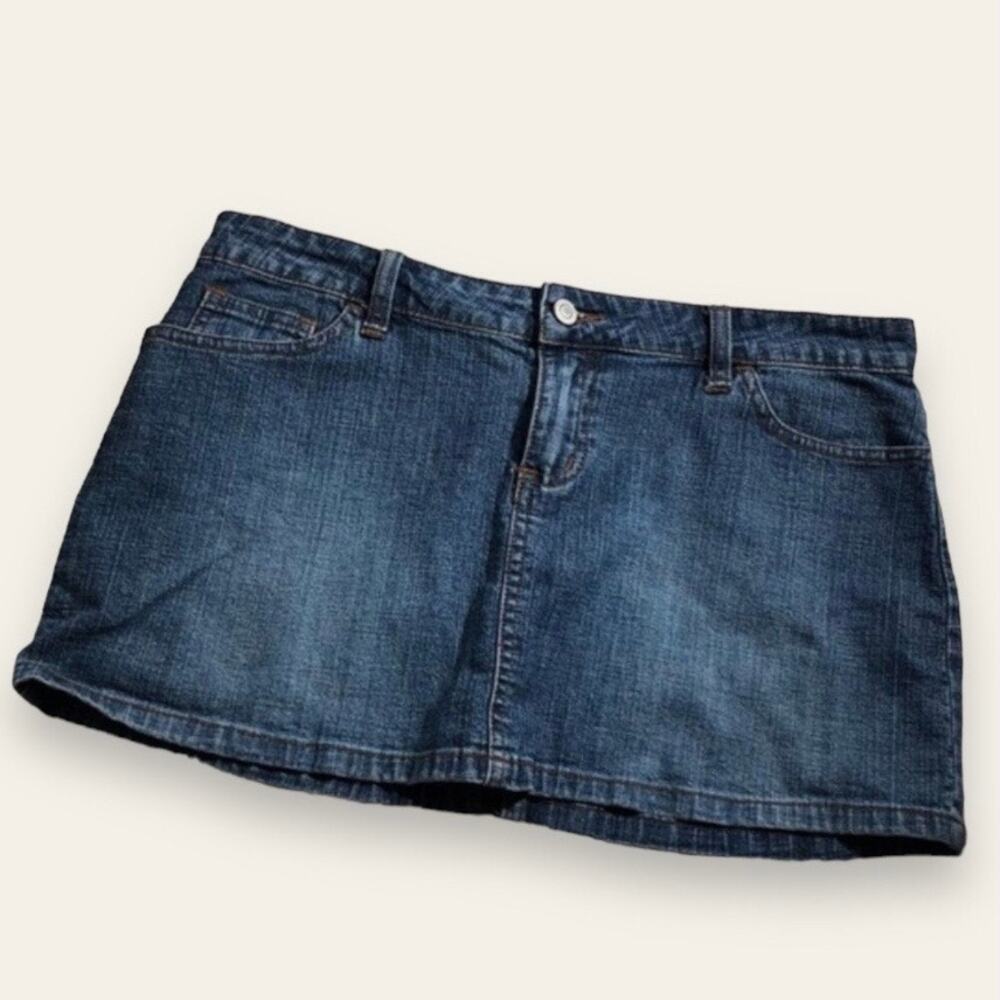 Red Hot Jean  y2k short denim mini skirt